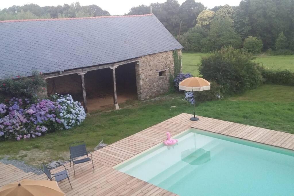 La Lande Du Rest - Le Quillio Magnifique Ancienne Ferme De Notables Avec Piscine Chauffee Vila Exterior foto