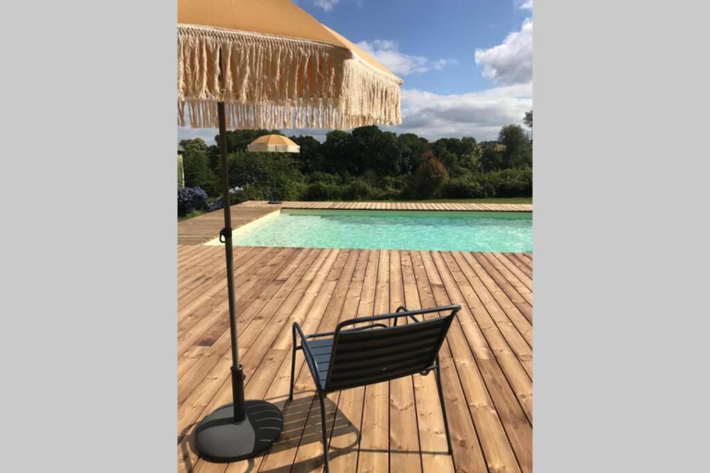 La Lande Du Rest - Le Quillio Magnifique Ancienne Ferme De Notables Avec Piscine Chauffee Vila Exterior foto