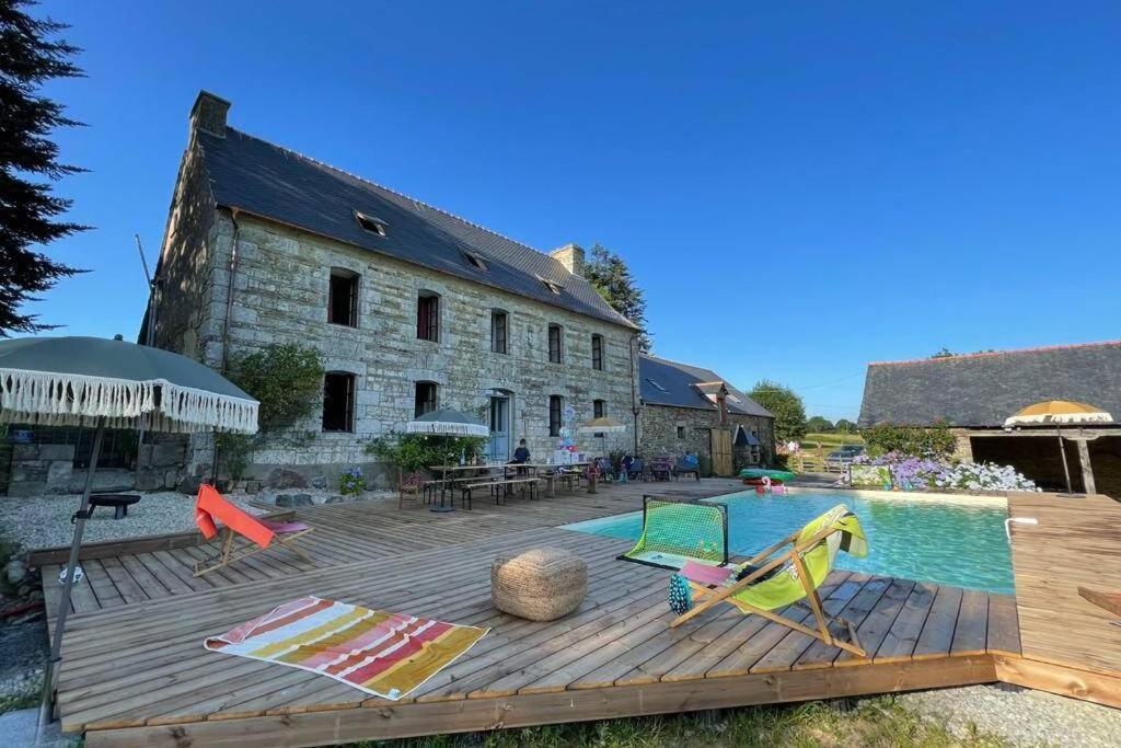 La Lande Du Rest - Le Quillio Magnifique Ancienne Ferme De Notables Avec Piscine Chauffee Vila Exterior foto