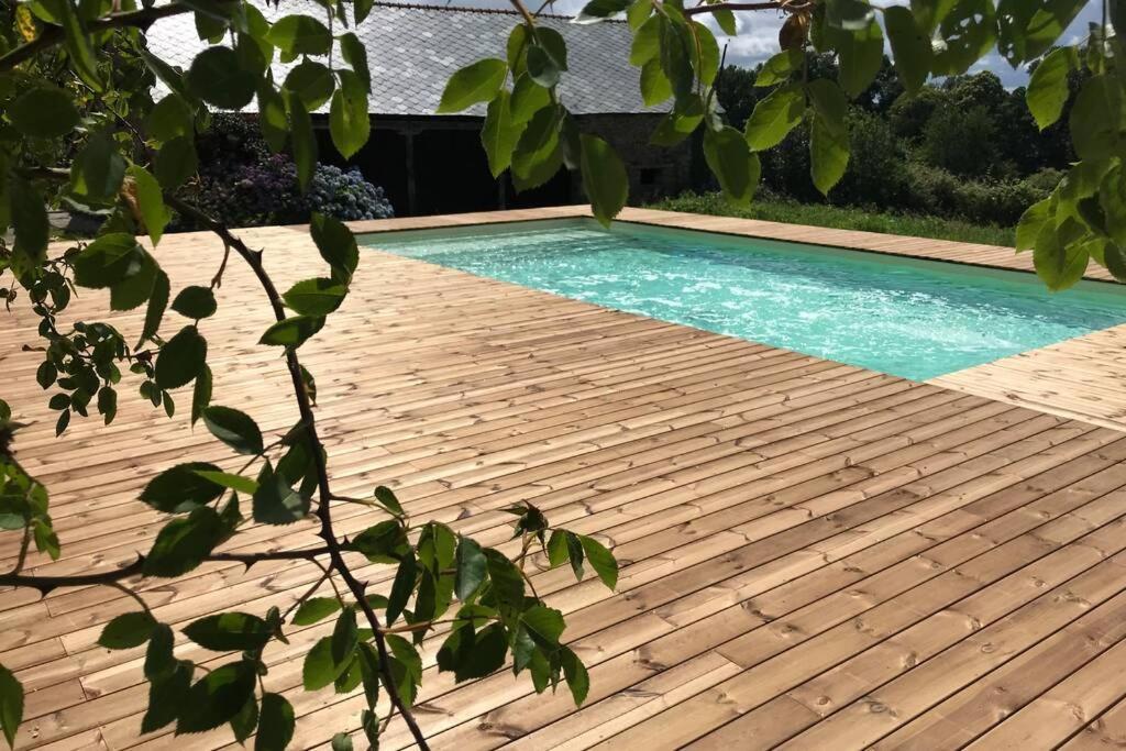 La Lande Du Rest - Le Quillio Magnifique Ancienne Ferme De Notables Avec Piscine Chauffee Vila Exterior foto